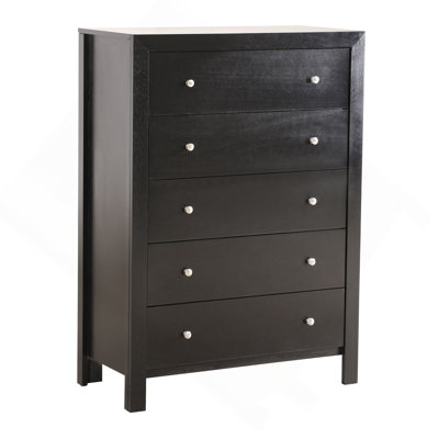 Commode verticale à 5 tiroirs avec boutons