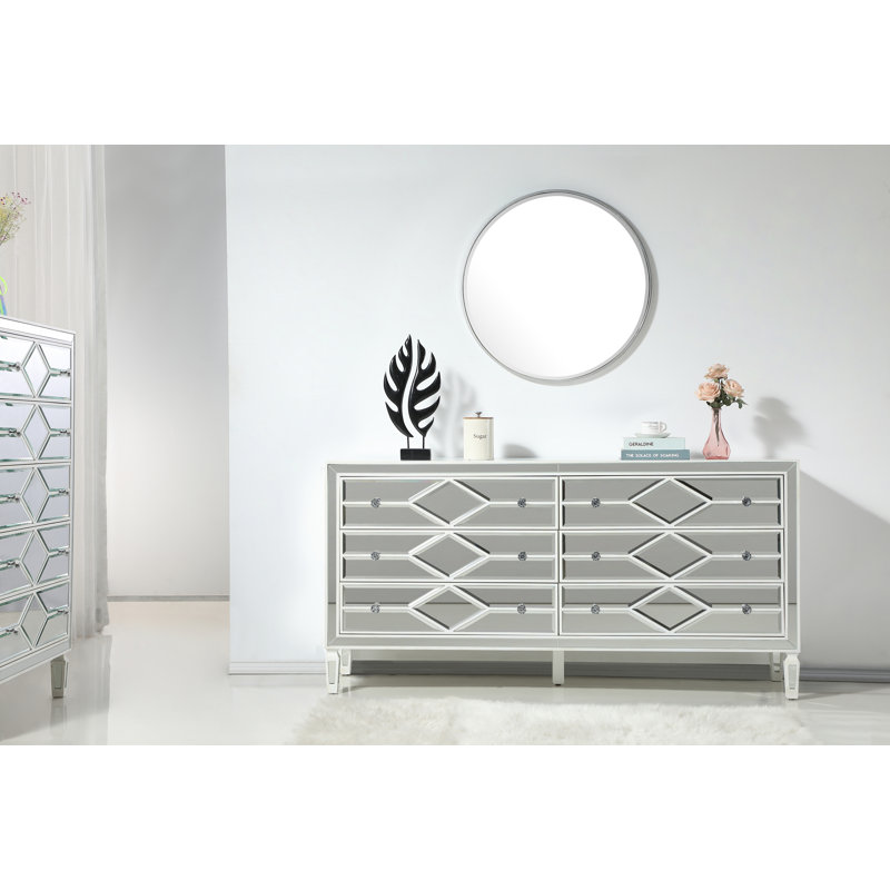 Commode double l 64 po Bashaw, Blanc antique