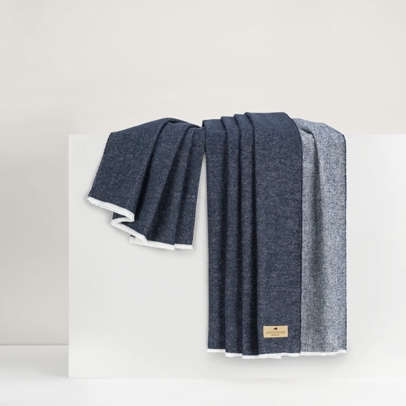 Aspen Throw, Navy Blue