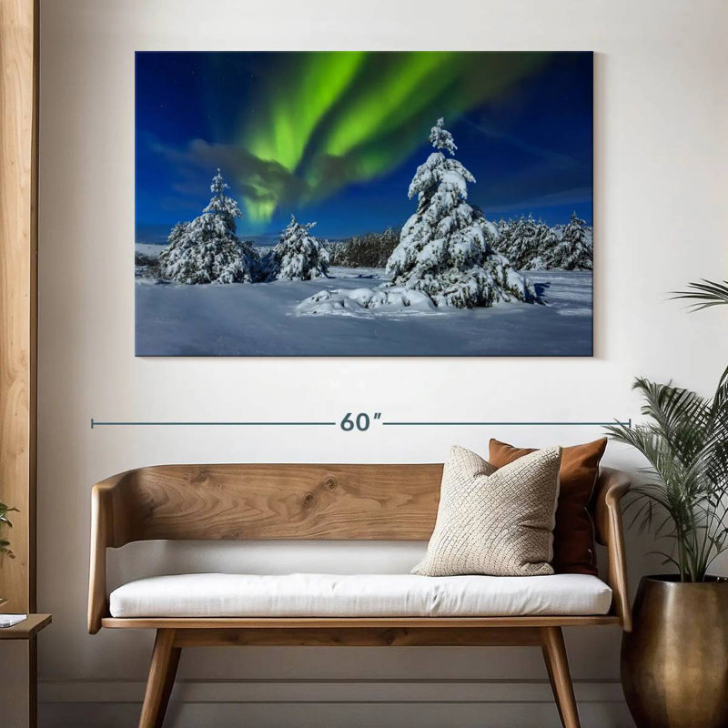 Alvord Winter Northern Lights, H 34 po x l 51 po