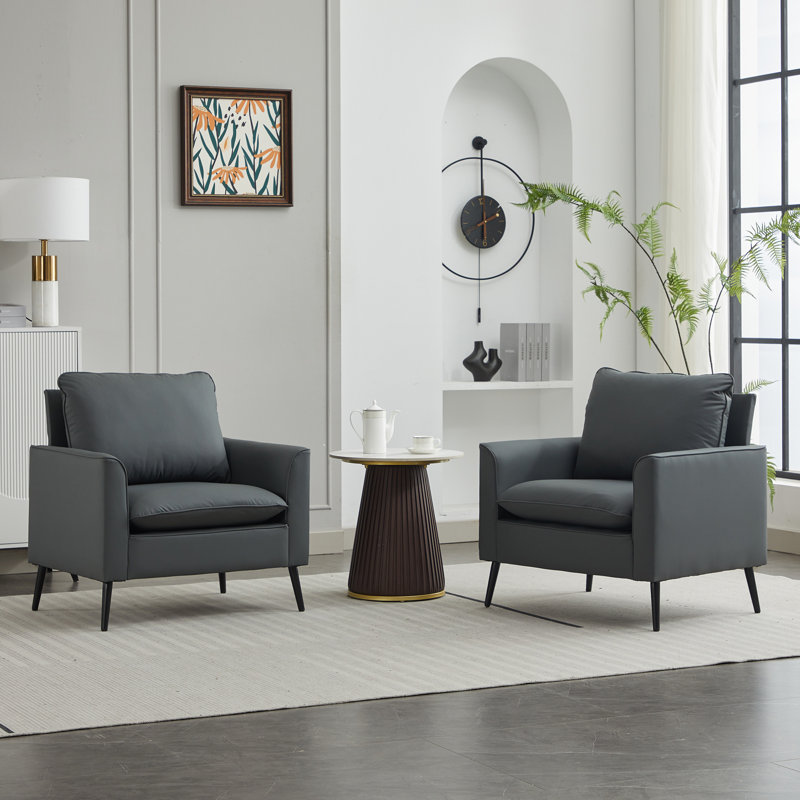 Fauteuil rembourré, Gris