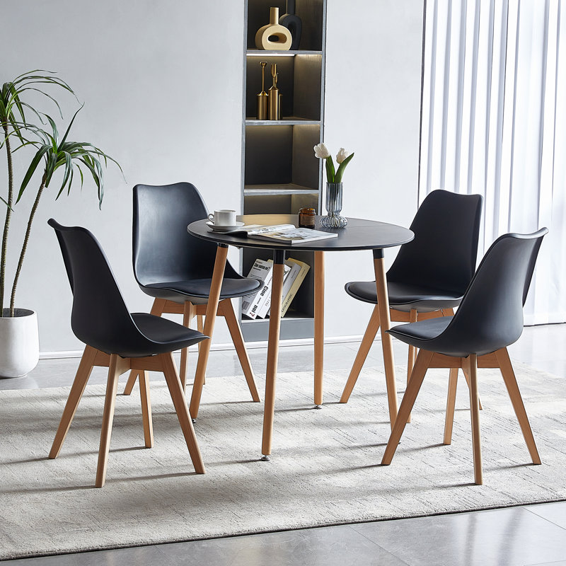 Dex Dining Set, Light Blue, Black, Pieces Included: 5