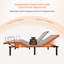 Cadre de lit réglable Hlavacek, gravité inclus, massage, ports USB, veilleuse sous le lit, télécommande sans fil et contrôle des applications, orange coucher de soleil E3000-1966876947
