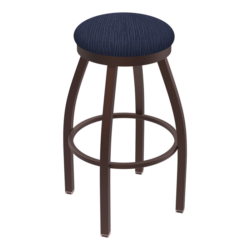 Tabouret pivotant80280 Misha, Tissu - ancre graphique, Bronze, Tabouret de comptoir (assise de 25 po de hauteur)