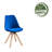 17.72'' H Velvet Upholstered Beech Side Chair-58375557