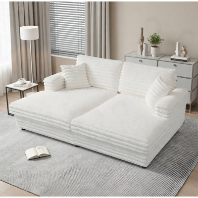 Chaise longue avec causeuse et causeuse