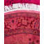 Overdyed Hand Knotted Wool Area Rug in Pink