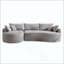 Canapé moderne sans arête, en tissu chenille, livré avec 3 coussins de dossier et 4 coussins décoratifs-1965048833