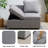 Clevette Convertible Storage Sofa with Adjustable Seat Cushions - Dual Function Single/Double Sofa in Elegant Linen Fabric for Small Spaces-1301634245