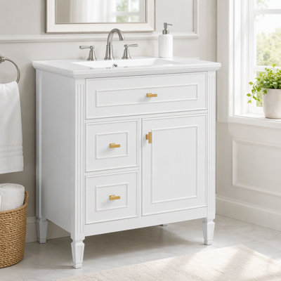 Meuble-lavabo de 30 po avec lavabo et rangement intelligent