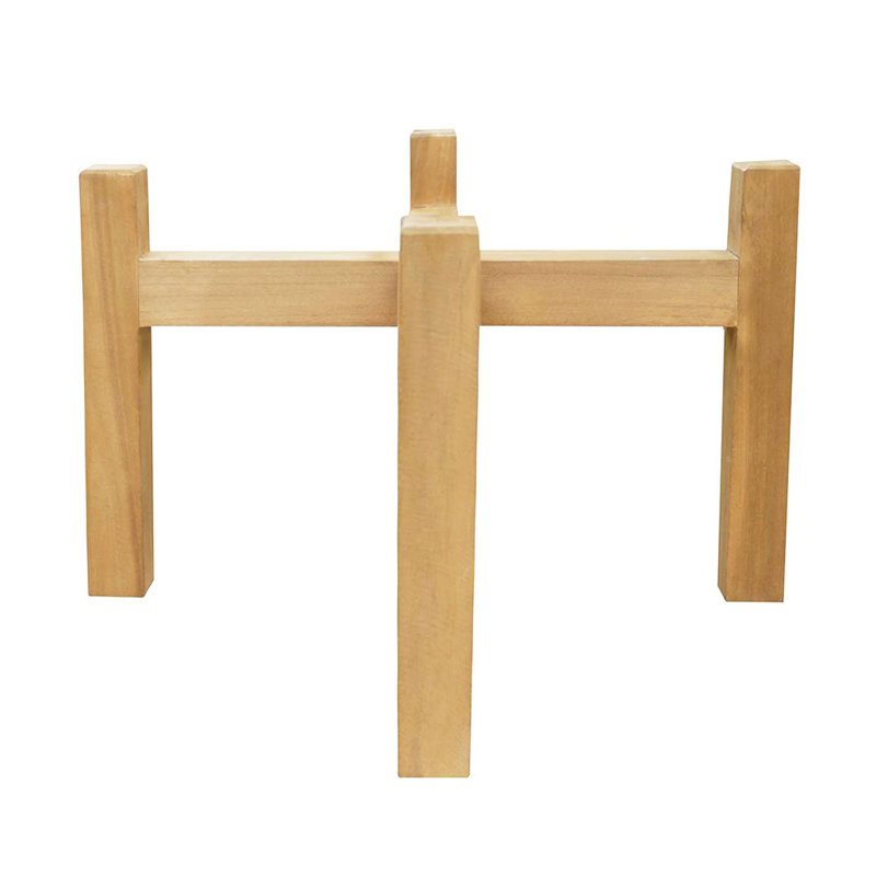 Support à fleurs en bois d'acacia - ensemble de 2 - brun, H 8 po x L 12 po x P 12 po
