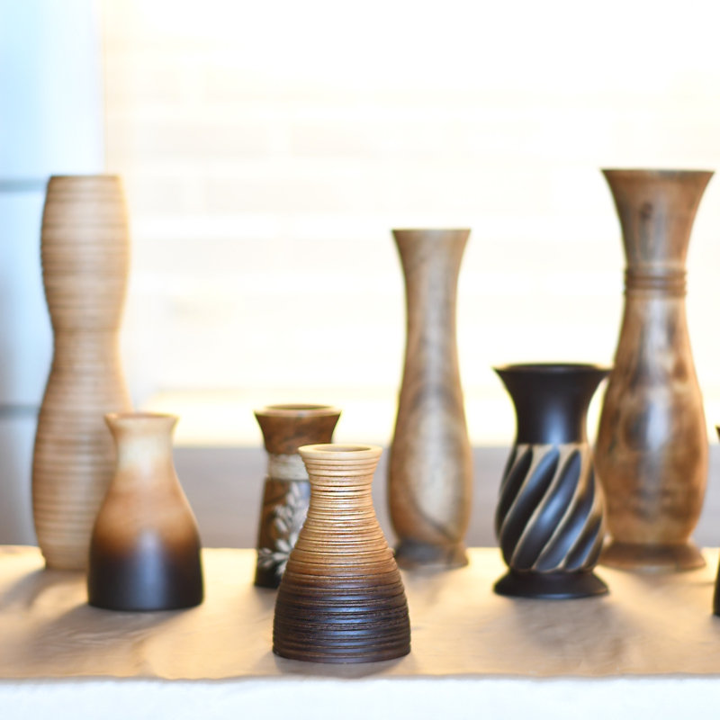Sebrina Wood Floor Vase