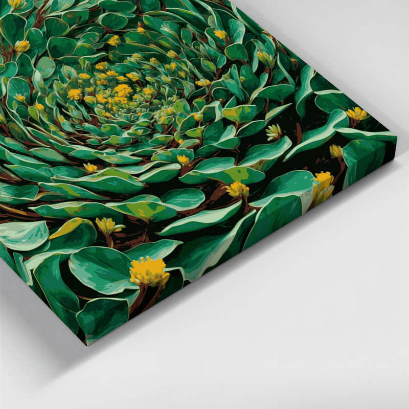Art mural sur toile vert, H 11 po x l 14 po