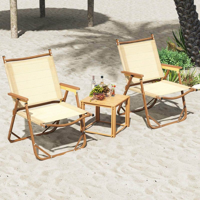 Folding Camp Chairs Set of 2 with Aluminum Frame Support 400 LBS with Armrests