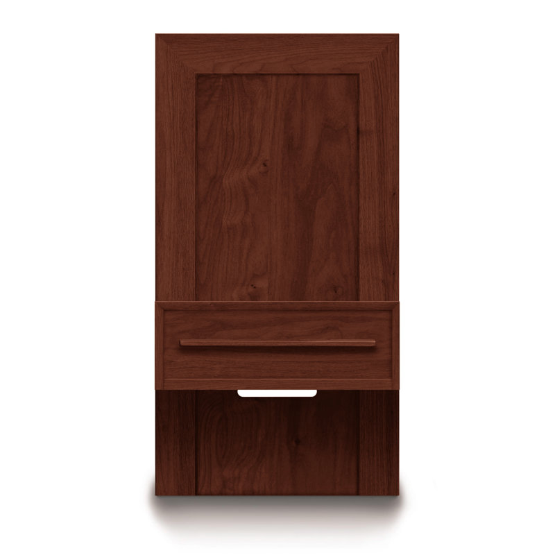 Moduluxe 1 - Drawer Solid Wood Nightstand, Cognac Cherry