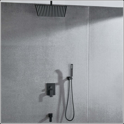 16-Inch Square Wall Mounted Rain Shower System