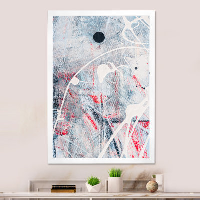 Black Red And White Colors Spatters II - Modern & Contemporary Canvas Wall Decor