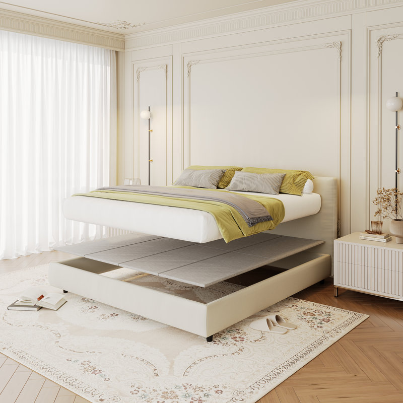 Planche de 0,3 po, panneaux de support de lit pliables, support de matelas à profil bas avec housse, Très grand lit