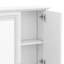 Armoire à pharmacie murale, armoire de salle de bain moderne avec miroir, tablettes ouvertes-1400379781