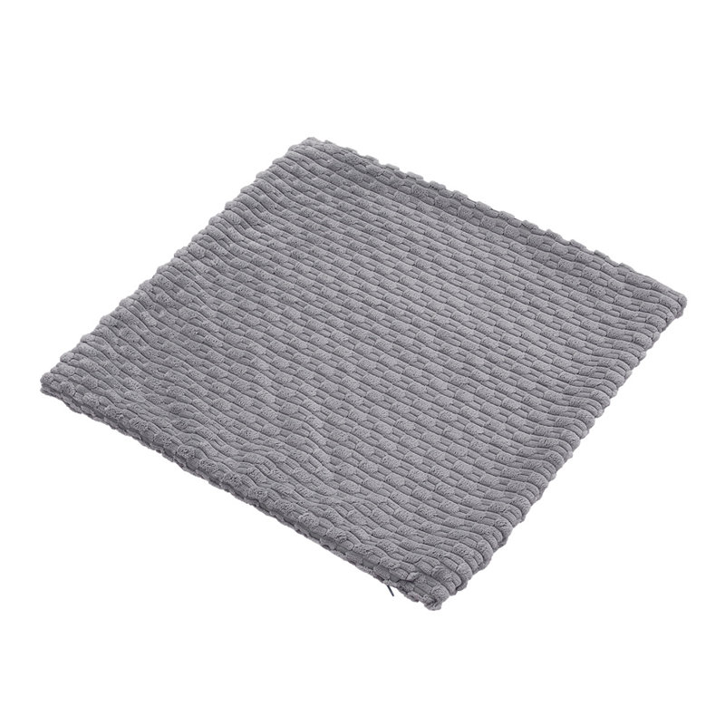 Miachel Cotton Square Cushion, Light Grey
