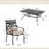 Alyah 6 - Person Metal Patio Dining Set with Rectangular Table , Cushions Included