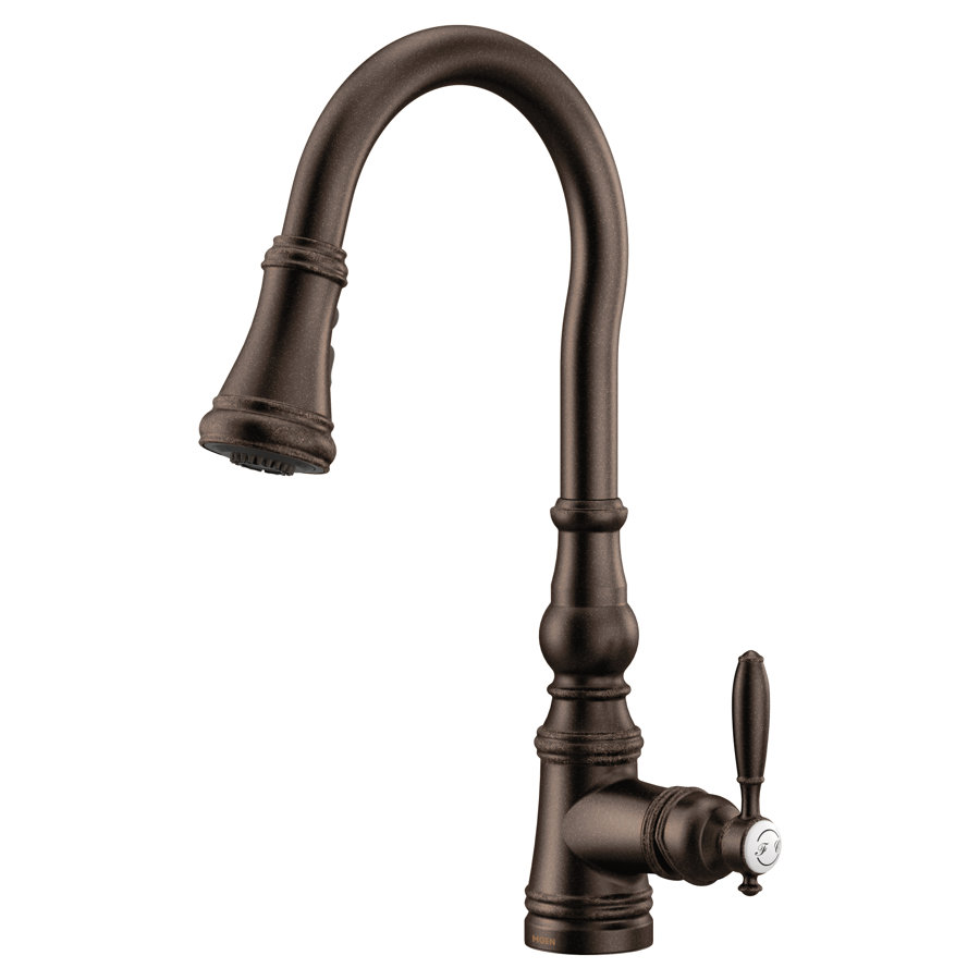 Weymouth One-Handle Pull Down Single Handle Kitchen Faucet with Power Boost