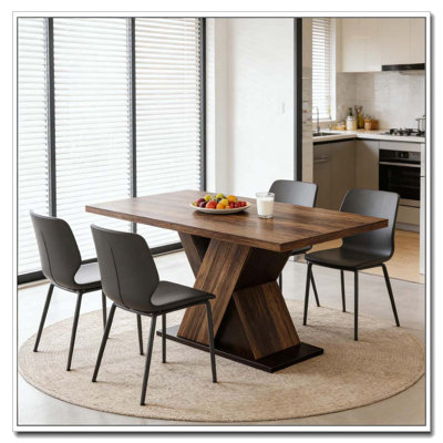 X Shaped Design Dining Table