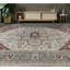 Tapis beige et bleu noué à la main de haute qualité