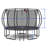 YC 12FT Trampoline Pumpkin- Ladder-Black Red