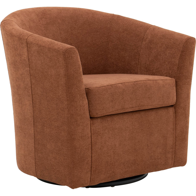 Fauteuil demi-tonneau pivotant 31 po Hansell, Argile Chloe