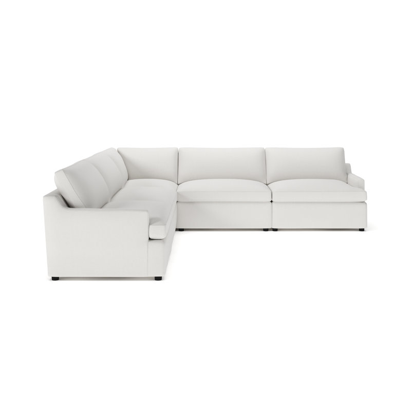 Canapé modulaire rembourré 5 pièces Essex, Tissu beige Macarena