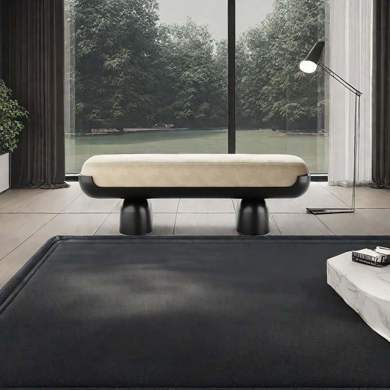 Banc de bout de lit italien de luxe, H 17,71 po x l 70,86 po x P 15,74 po