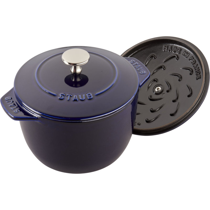 Staub Cast Iron 1.84-qt Petite French Oven, 1.84 quarts, Dark Blue