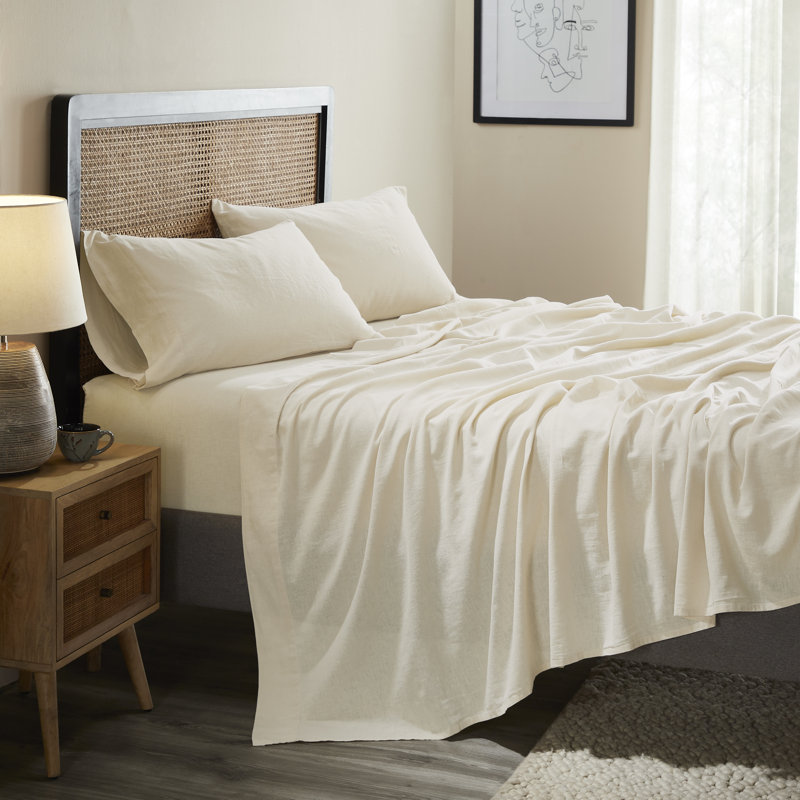 Ensemble de draps Orion, Ensemble de draps pour très grand lit + un drap-h, Ivoire