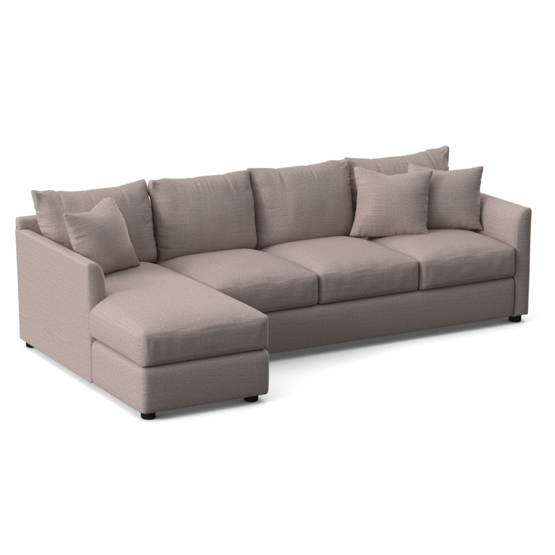 Canapé et chaise large 110 po Cecelia, Accoudoir à gauche (vu de face), Tissage natté gris anthracite Drusky Sustain®