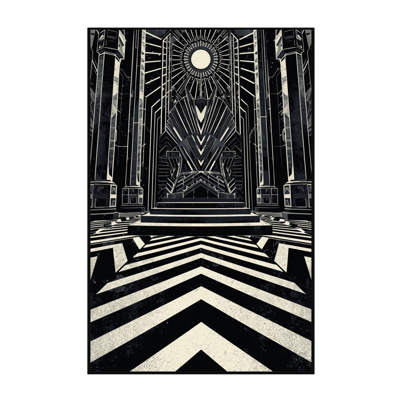 Tapis art déco lavable à la machine Chaplin Alien, 2x3