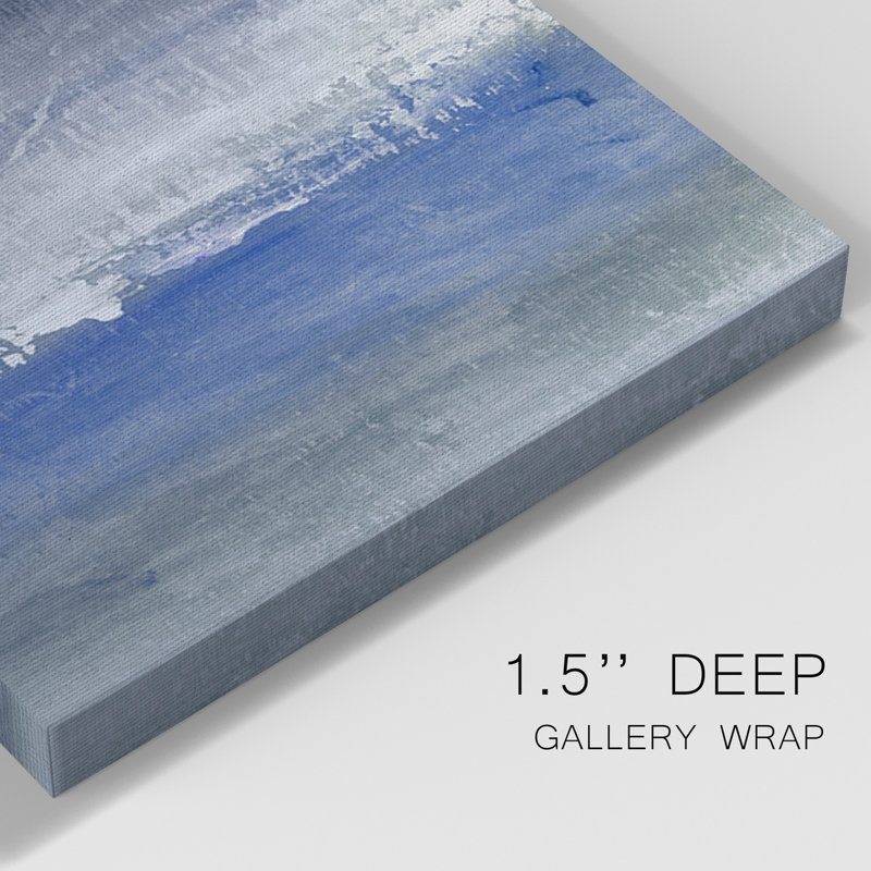 «Soft Solace Indigo», ensemble de 4 toiles tendues, H 18 po x l 48 po x P 1 po