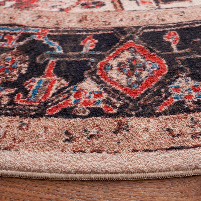 Manado Oriental Ivory/Red Area Rug, Rectangle 8'9" x 12'