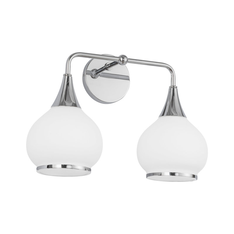 Éclairage pour meuble-lavabo Marsi, Chrome, 2, Verre opale mat