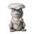19"H Multi-Functional MGO Frog And Lotus Faux Concrete Garden Stool Or Planter Stand Or Accent Table