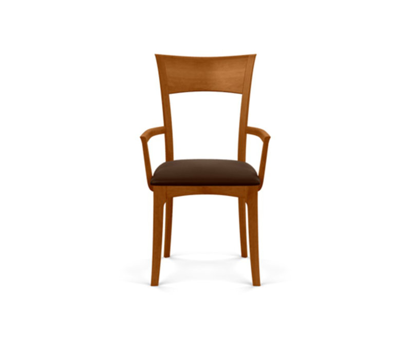 Ingrid 19.25'' H Upholstered Cherry Armchair, Autumn Cherry, Coffee
