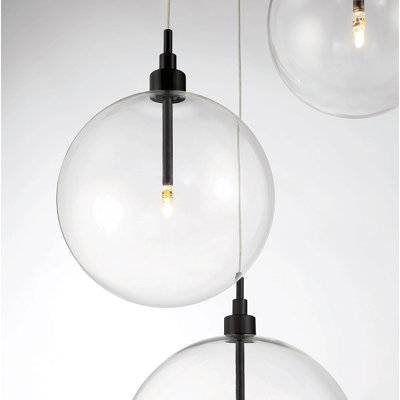 Lustre 5 lumières en bronze huilé Jensi