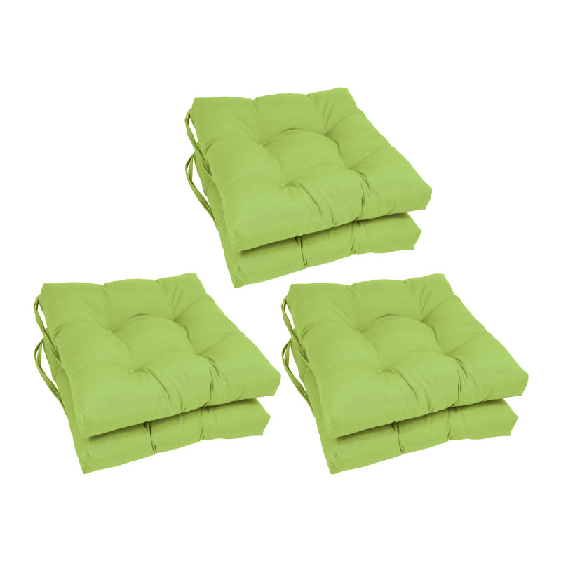 Outdoor 3.5'' Seat Cushion, Mojito Lime Microfiber