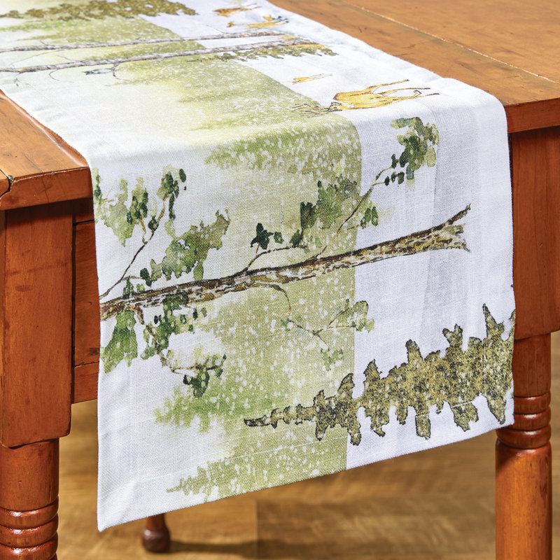  Chemin de table Woodland Winter 13 po x 36 po, L 36 po x l 13 po
