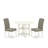 3 Piece Kitchen Table Set Contains a Round Dining Table with Dropleaf & Shelves and 2 Dark Shitake Linen Fabric Parson Chairs, Linen White-1822511232-1822511233-1755017760