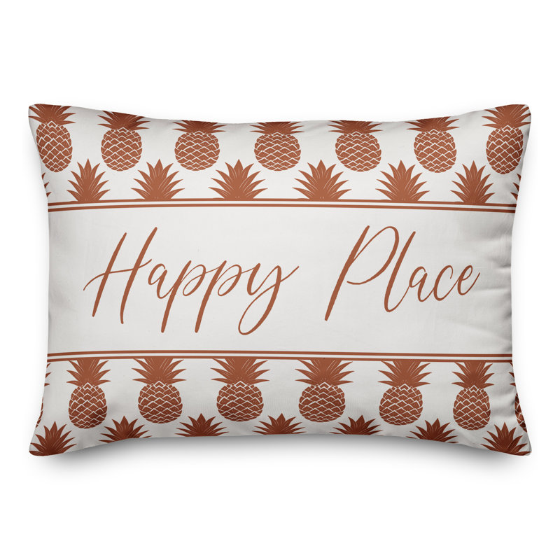 Geometric Outdoor Reversible Throw Pillow, Orange
