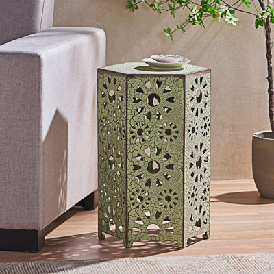 Table d'appoint en fer 12 po Sunburst