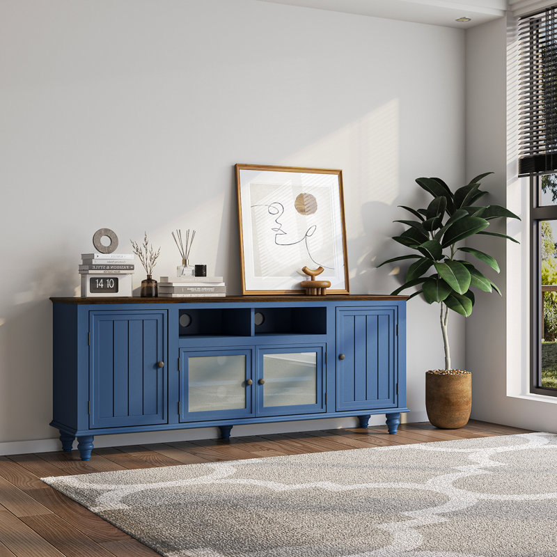 Blue Tv Stand For Tvs Up To 70", Blue