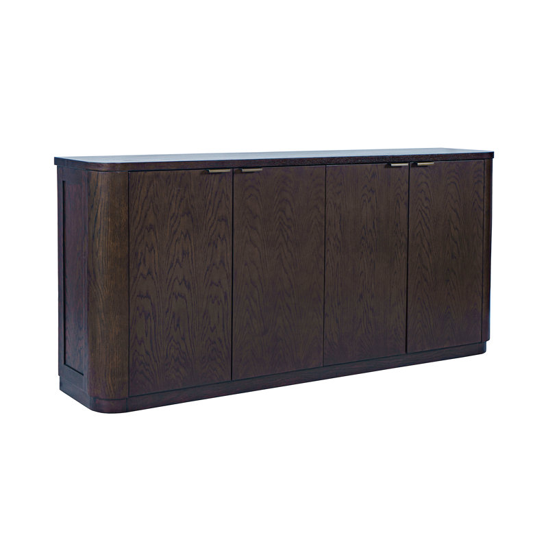 Meuble télé avec tablettes réglables Cossette, Bois espresso