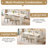 78.97" Modern Rectangle Cream White Dining Table Set with 6 Chairs for Kitchen, Bar, Living Room-1663940019-1663806311